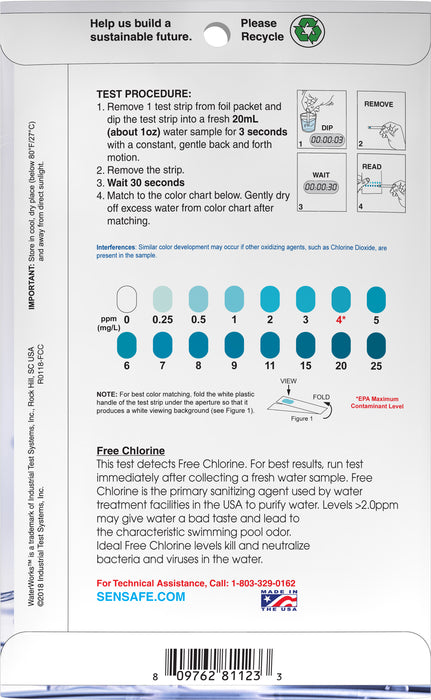 WaterWorks™ Freies Chlor (Pocket-Pack)