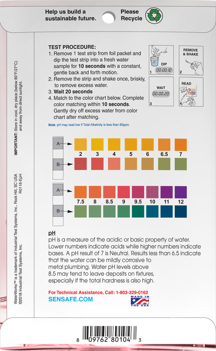 WaterWorks™ Extended Range pH Check (Pocket-Pack)