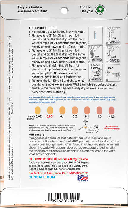 SenSafe® Manganese (Pocket-Pack)