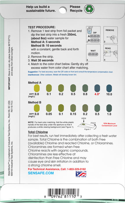 SenSafe® Total Chlorine (Pocket-Pack)
