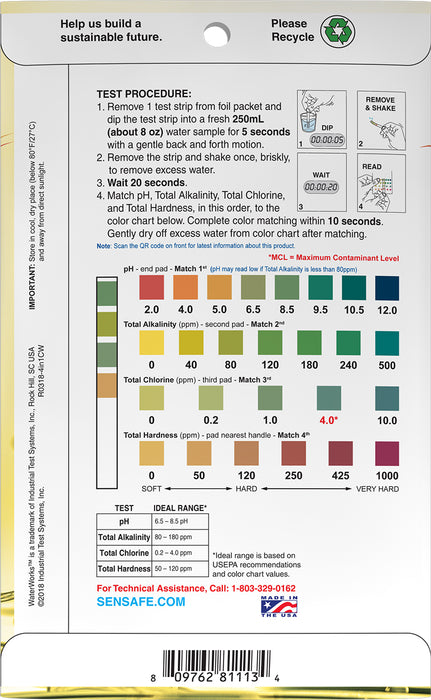 WaterWorks™ 4-in-1 City Water Check (Pocket-Pack)
